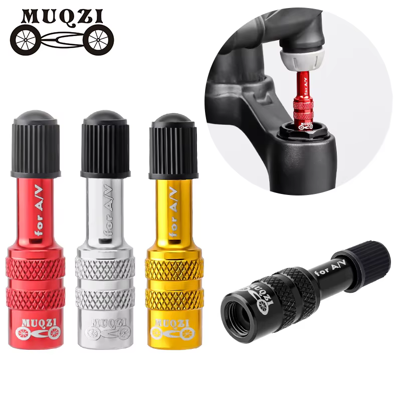 MUQZI adaptateur de Valve de fourche de vélo Schrader
