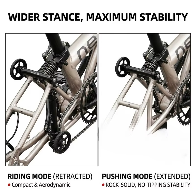 Barre d'extension de roue facile pour vélo pliant Neo