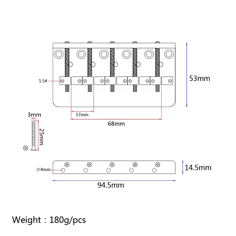 Un ensemble de 5 cordes noires pour basse électrique, accessoires de guitare, pièces d'instruments de musique