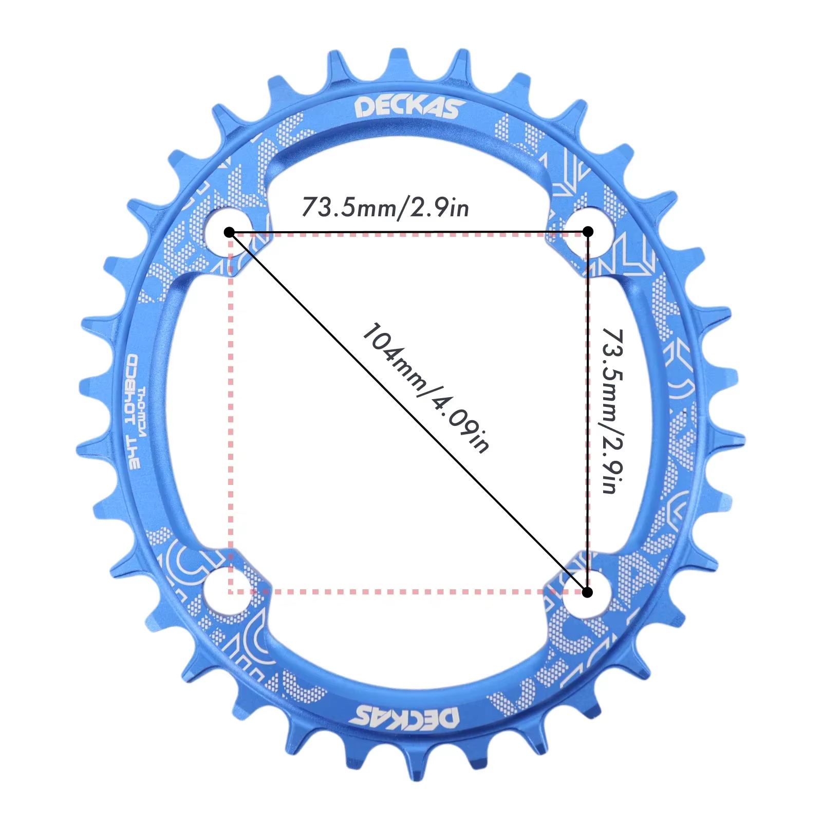 Deckas plateau de vélo ovale 104BCD 32T 34T 36T 38T 40 42 44 46 48 50 52 dents vtt vélos de route roue à chaîne de montagne 104 Bcd