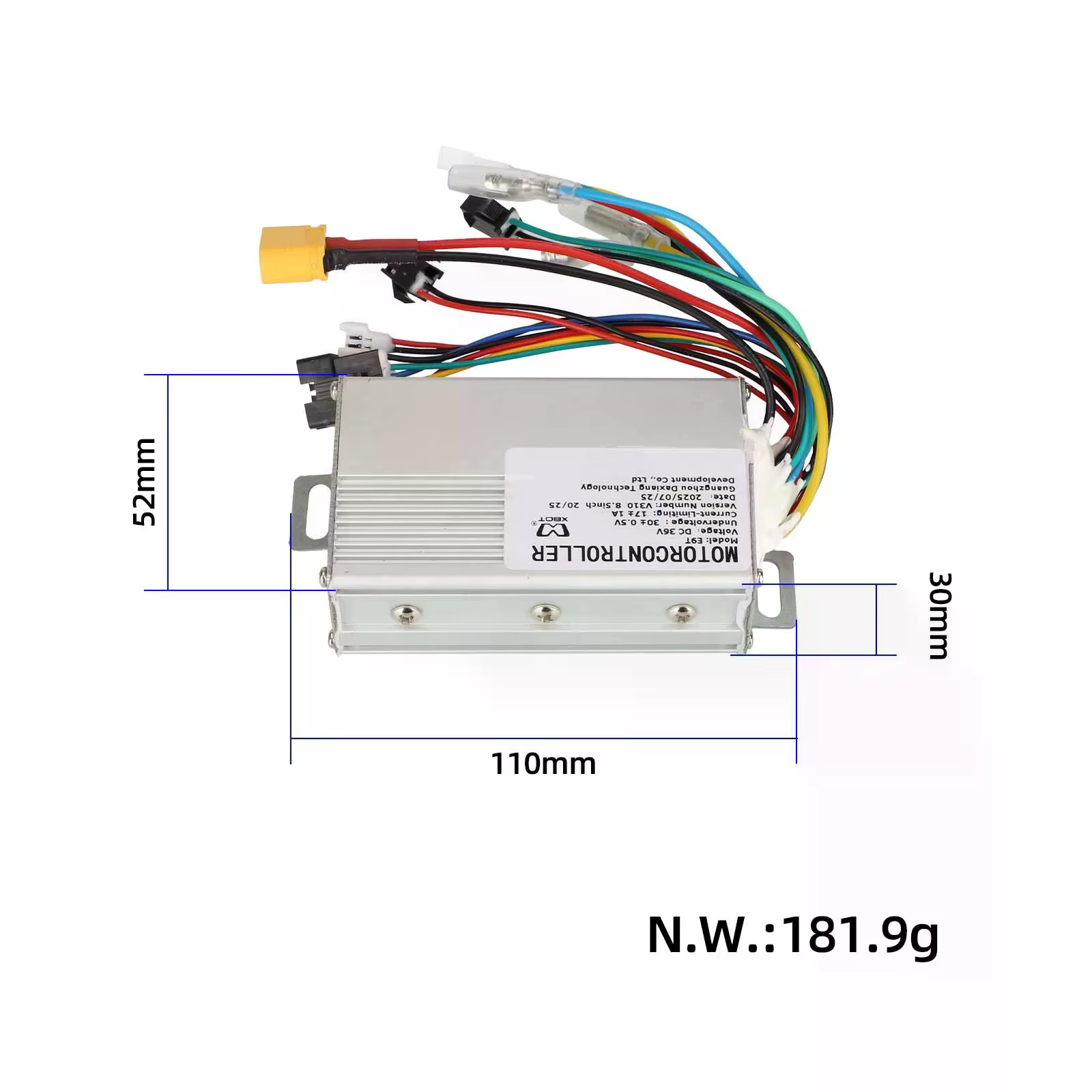 Tableau de bord pour Scooter électrique 36V 17a, contrôleur de frein unique pour Iscooter S1-E9T, accessoires de compteur d'affichage Bluetooth