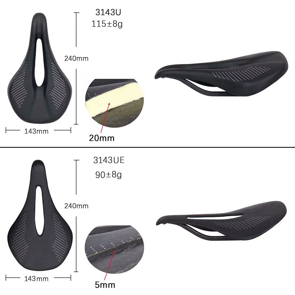 Selle de vélo de route ELITAONE MTB en carbone super légère 89±5g