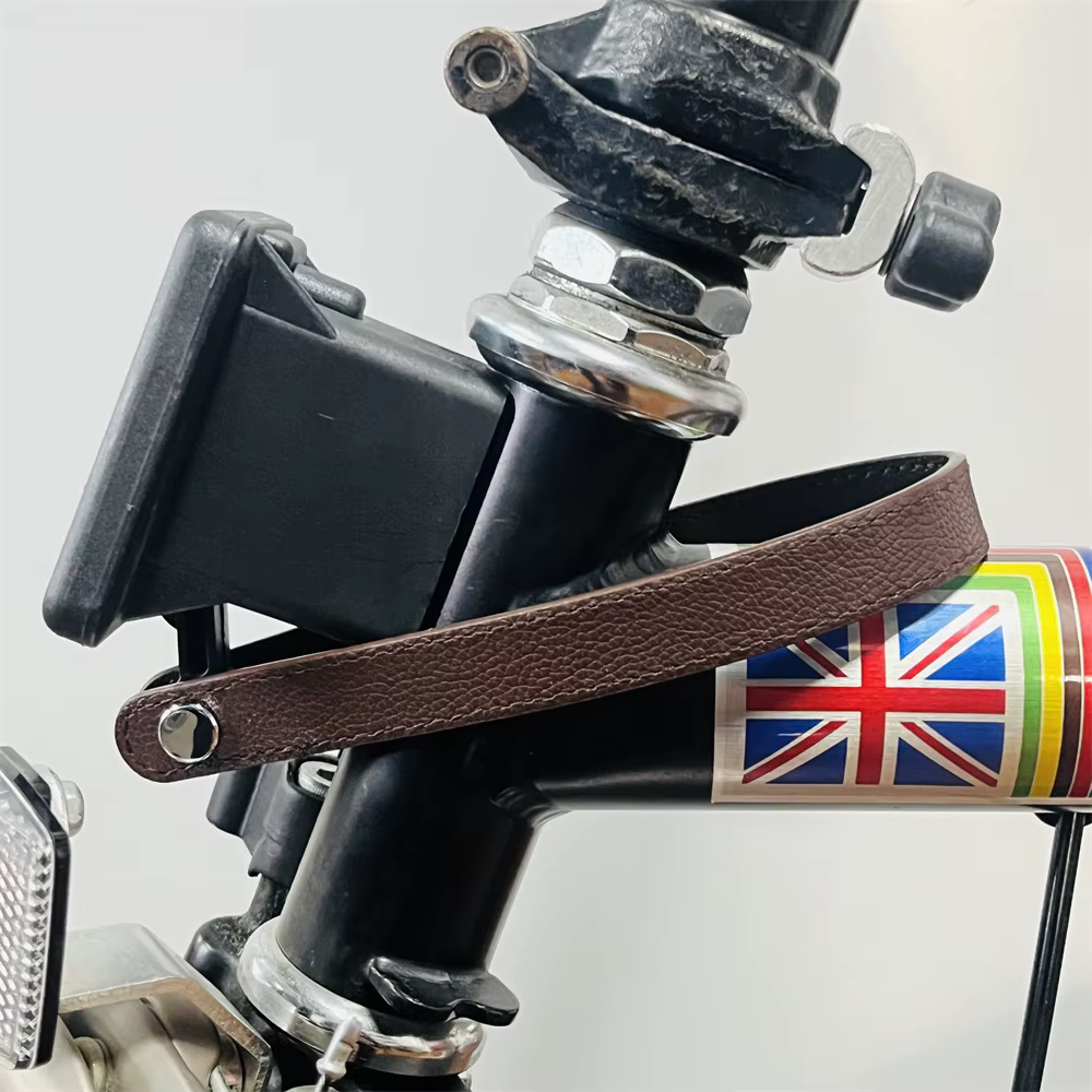 Ceinture de traction en cuir pour porte-avant Brompton, corde à dégagement rapide