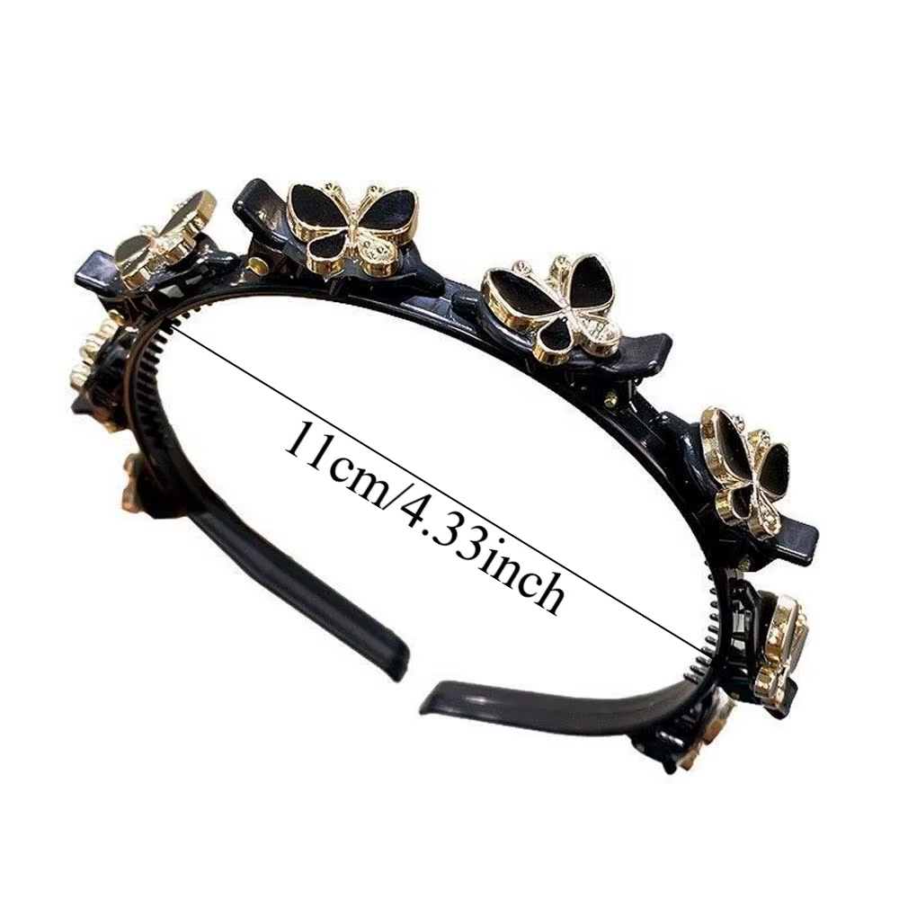 Accessoires pour cheveux, bandeaux élégants avec pinces, pinces à cheveux brillantes et douces en strass, bandeau pour frange, couvre-chef, bandeau en plastique, cadeaux