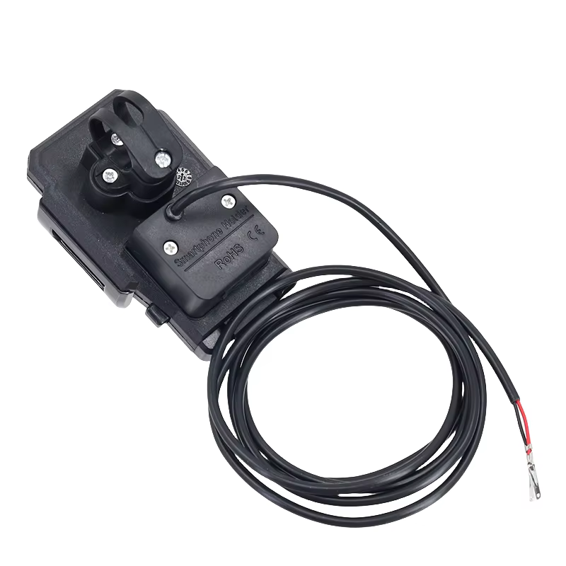 Support de téléphone portable noir pour trottinette électrique