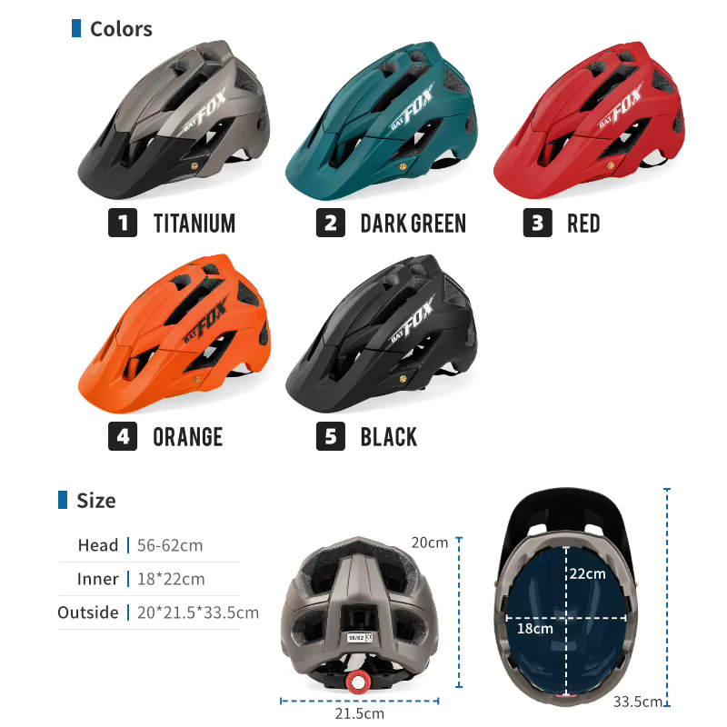 BATFOX casque de cyclisme vélo vtt