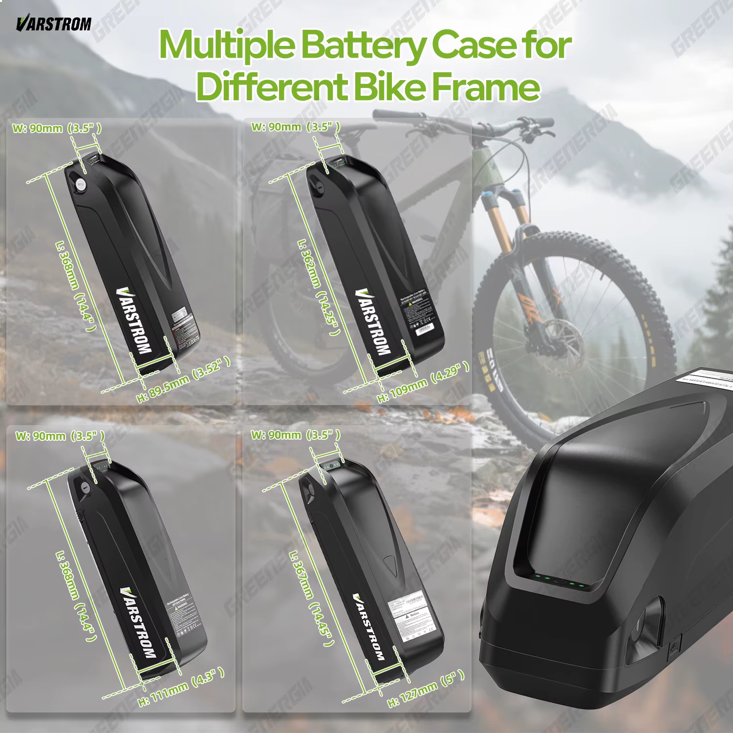 Batterie de vélo électrique Hai-long 20AH 13AH - 52V 48V 36V pour moteur 1000W 750W 250W Bafang Tongsheng ou autre