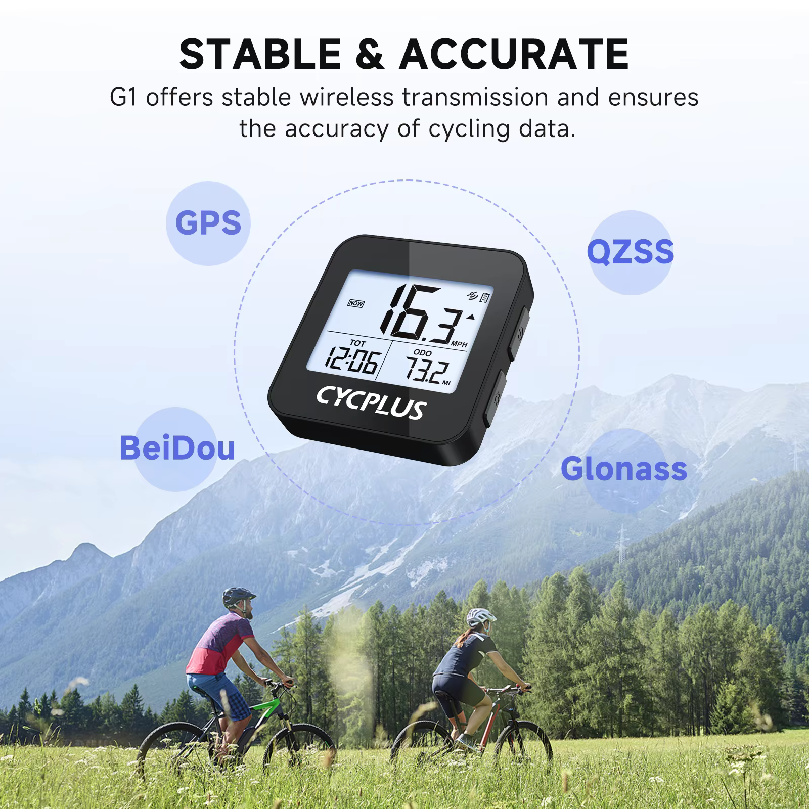 CYCPLUS G1 ordinateur de vélo GPS compteur de vitesse sans fil accessoires