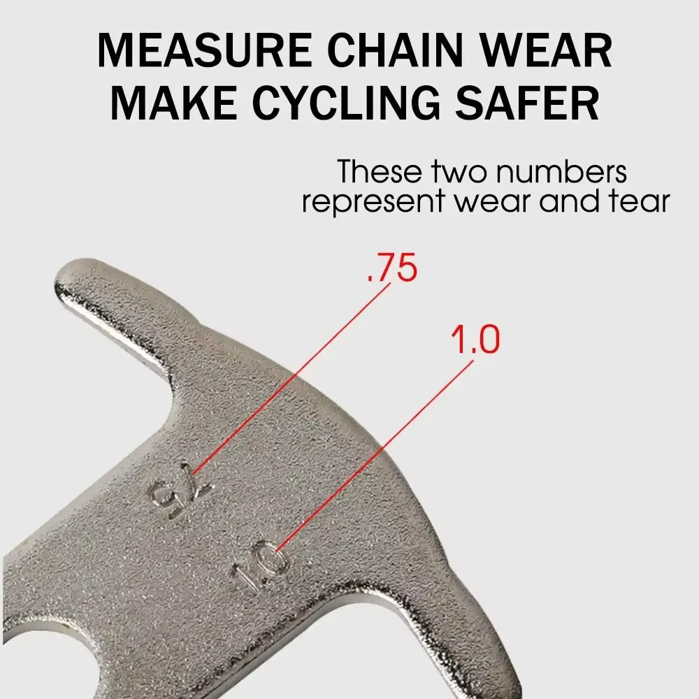 Jauge de mesure d'usure de chaîne de vélo