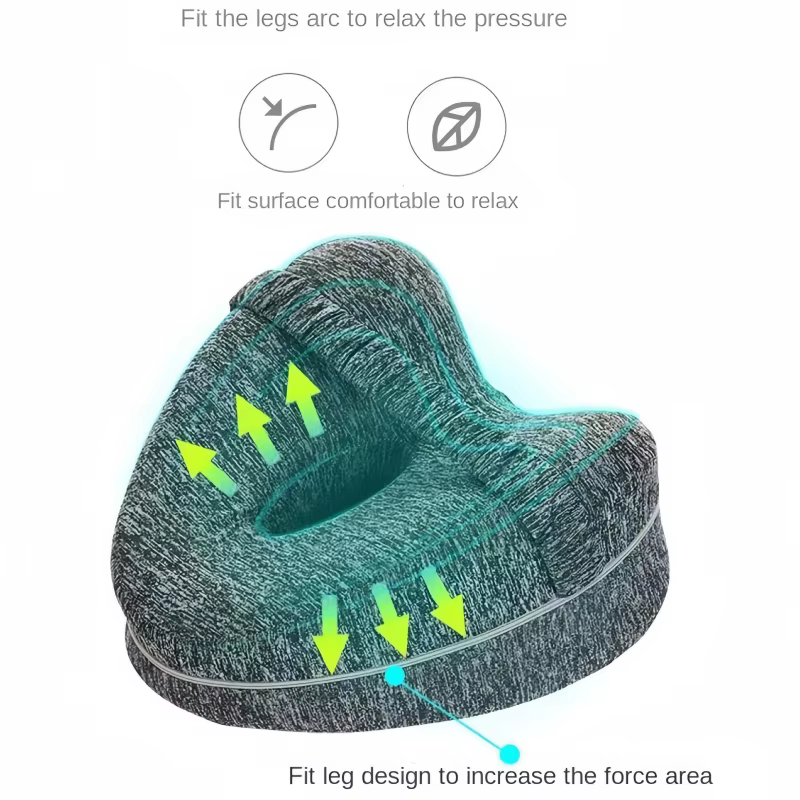 Coussin de soutien pour les genoux et les jambes pour les dormeurs latéraux, coussin orthopédique d'alignement, soulage la douleur au dos, aux hanches et aux genoux, améliore la posture de sommeil