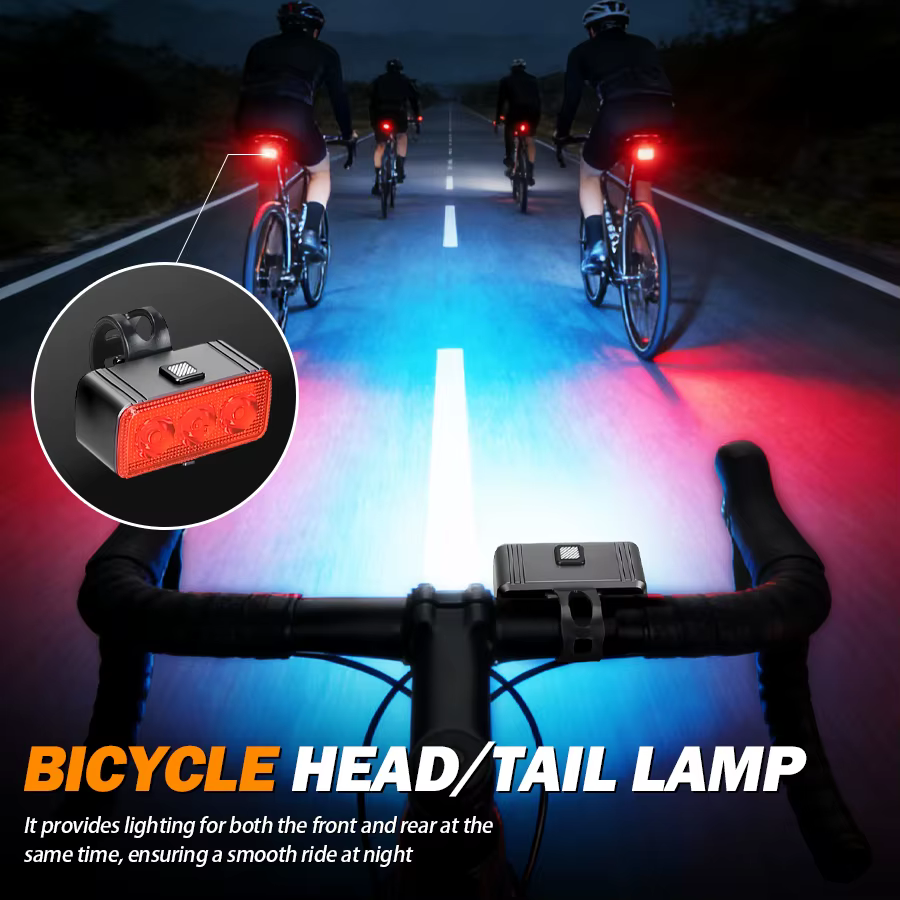 Éclairage de vélo feux avant et arrière et ensemble lampe