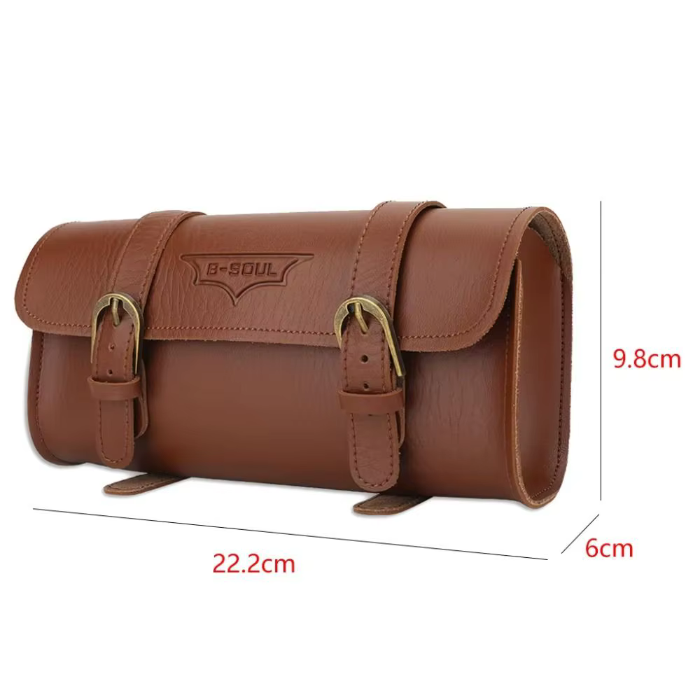 Nouveau sac de selle de vélo rétro en cuir PU