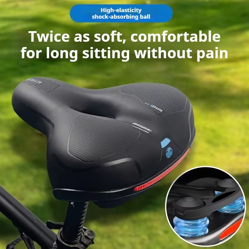 Hollow Breathable Bike Seat Shock Absorbing Comfort Big Butt Bicycle For Men Women Road Cycling Safety Accessory
