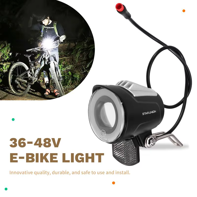 36/48V e-bike lumière Scooter électrique phare LED 5W lampe étanche moto vélo