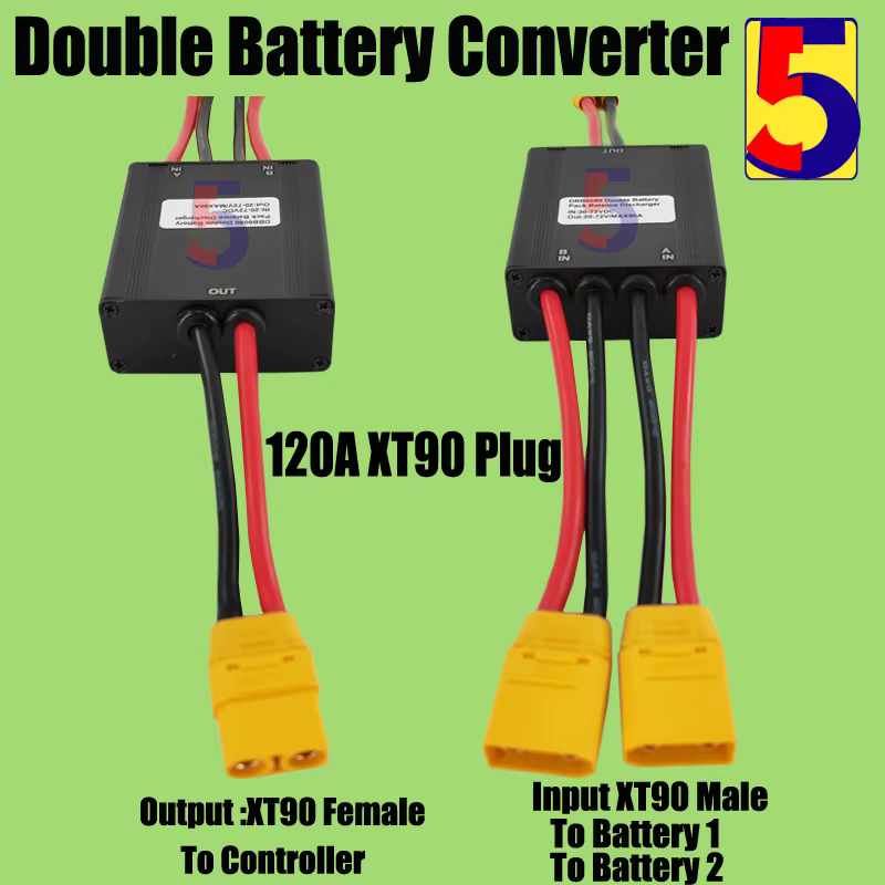 Convertisseur de décharge de batterie double pour vélo électrique