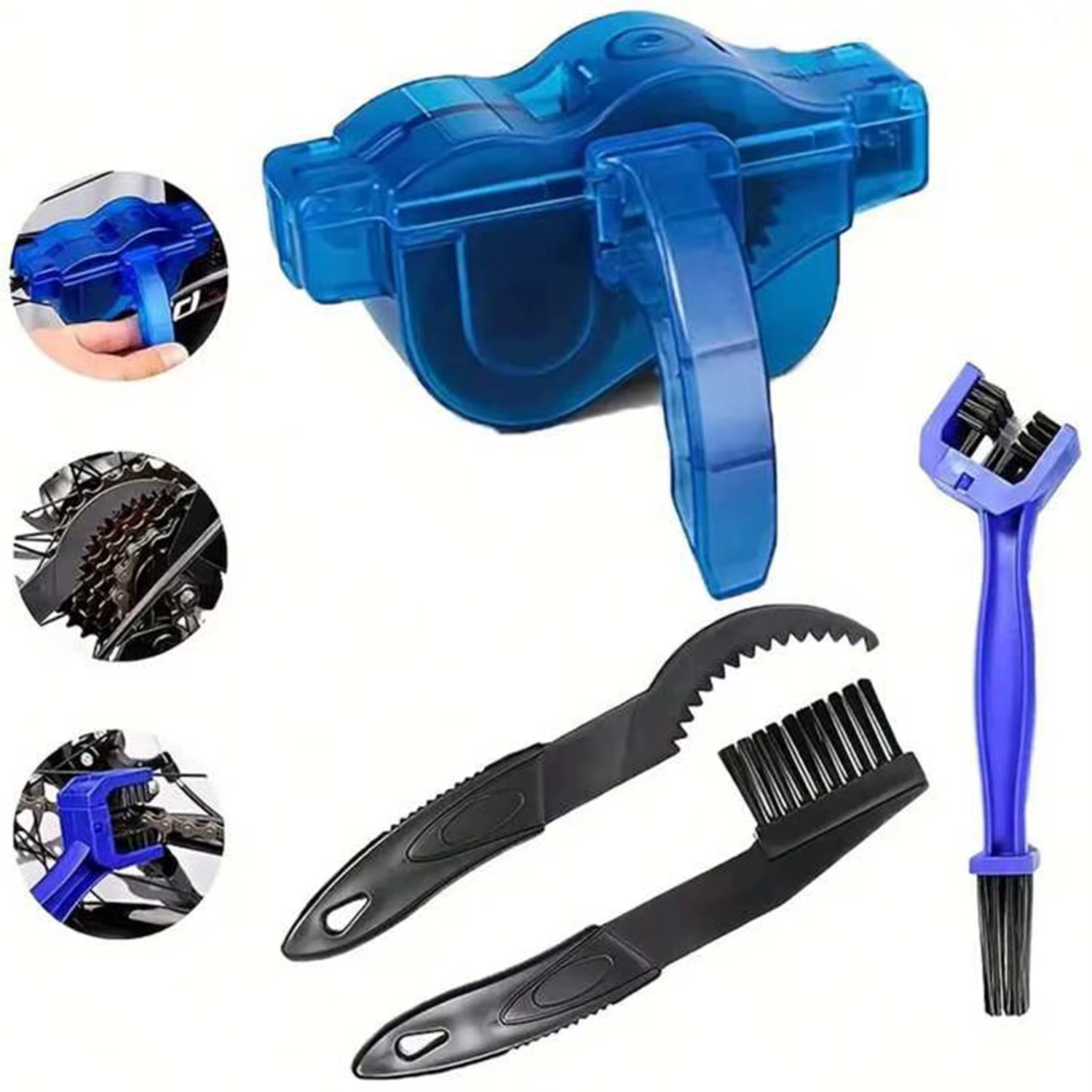 Kit complet d'entretien de transmission de vélo : Nettoyeur de chaîne efficace et huile lubrifiante de précision pour l'entretien universel des VTT et des vélos de route