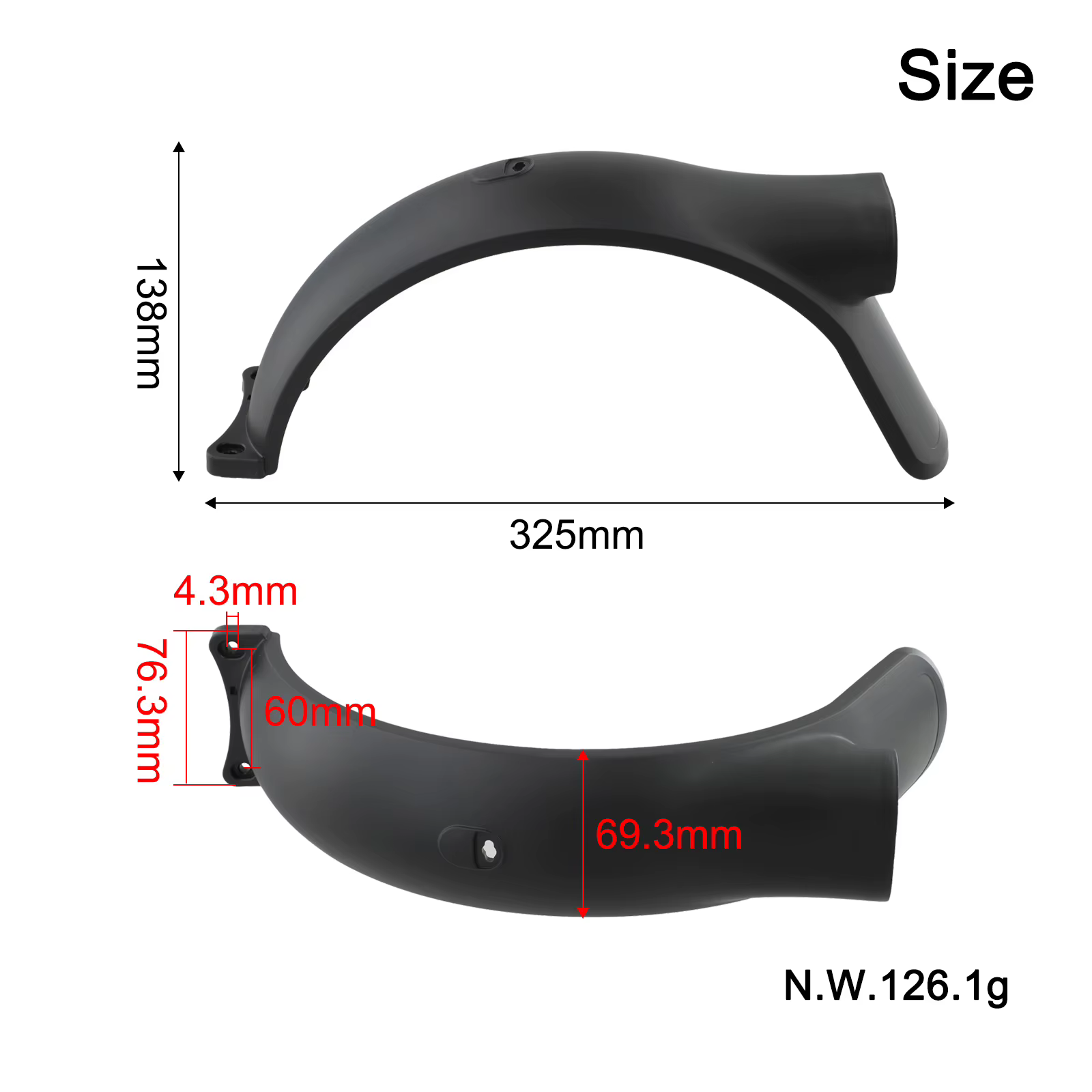 1 pièce pour Xiaomi, accessoires de garde-boue arrière pour trottinette électrique Elite