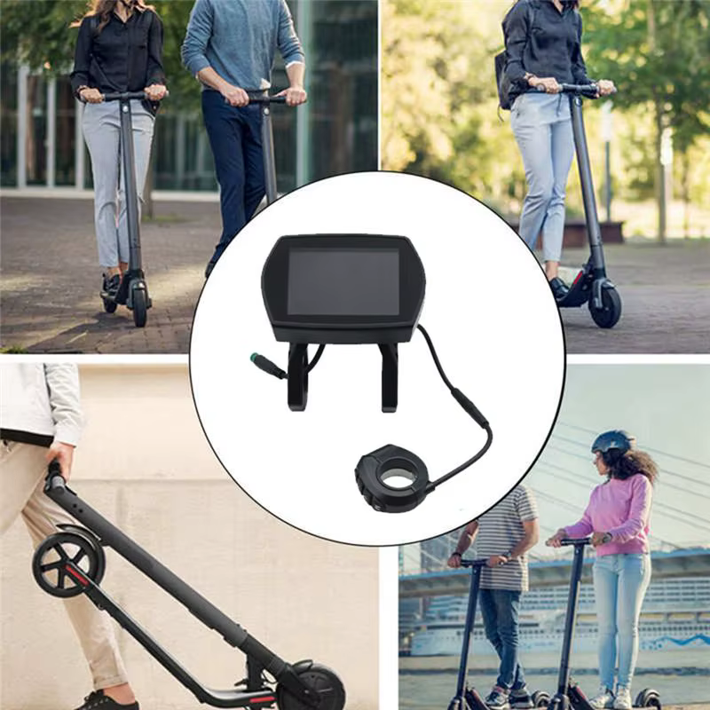 NOUVEAU - EN STOCK - Afficheur LCD pour trottinette électrique - Compteur 5 broches - Tableau de bord