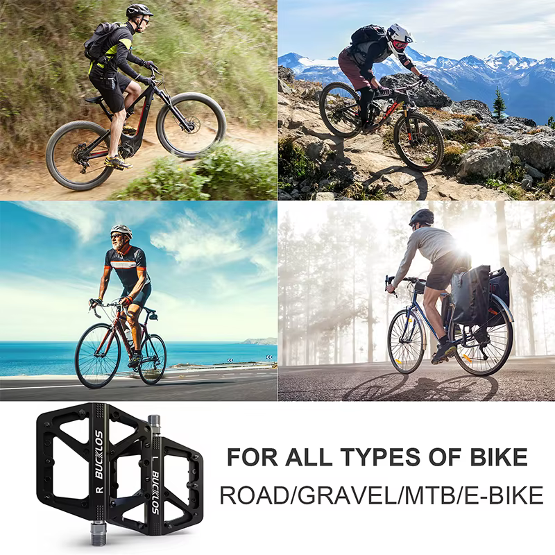 BUCKLOS VTT pédales 9/16 "roulement scellé plat vtt