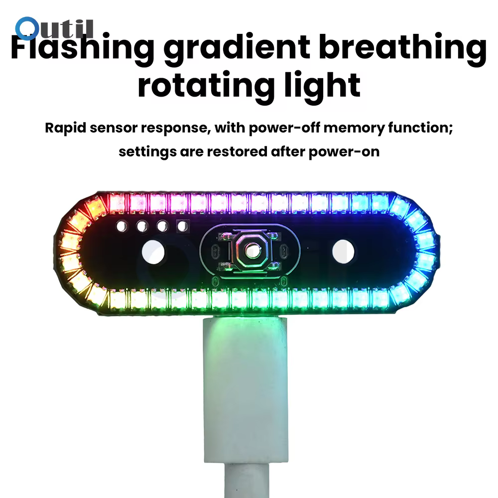 Feu arrière LED sans fil 8 modes, multicolore, à dégradé lumineux dynamique, clignotant et rotatif, pour véhicules RC, avions et drones