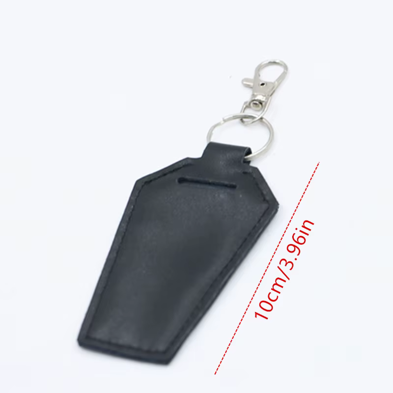 Porte-clés porte-bandeau en forme de cercueil, accessoires gothiques, porte-bâton à lèvres ou porte-blam, accessoires de sac à main gothique