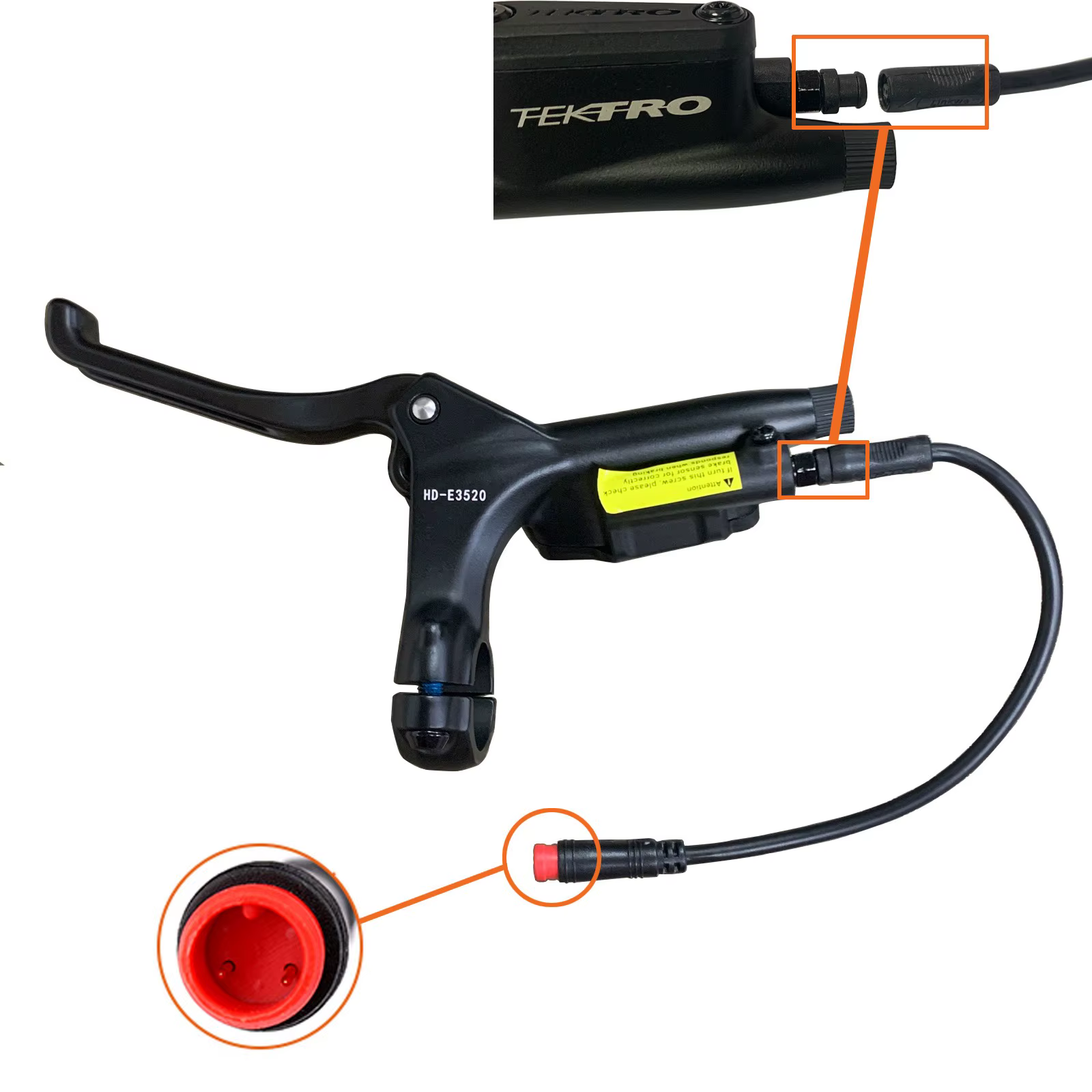 TEKTRO HD-E3520 e-bike hydraulique frein à disque capteur puissance contrôle 160/180/203mm Rotor vtt vélo électrique frein