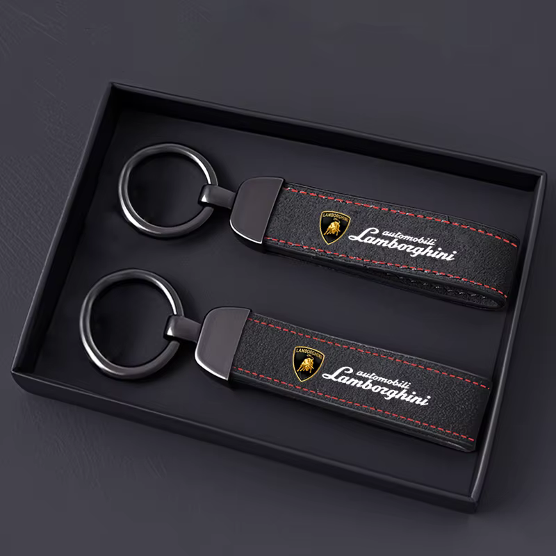 Porte-clés en cuir, accessoire en microfibre pour Lamborghini LP570 LP610 Urus LP700 LP770 Gallardo Aventador, porte-clés de voiture en cuir