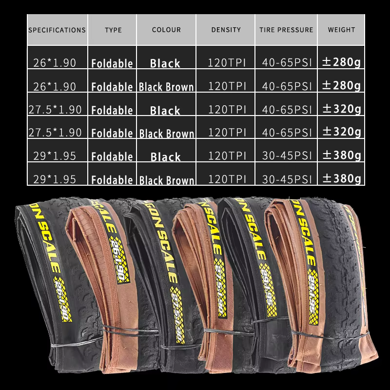 IRC vtt pneu de vélo 26 pouces pliable bord jaune 27.5/29*1.95120TPI ultraléger Anti-crevaison antidérapant tout-terrain