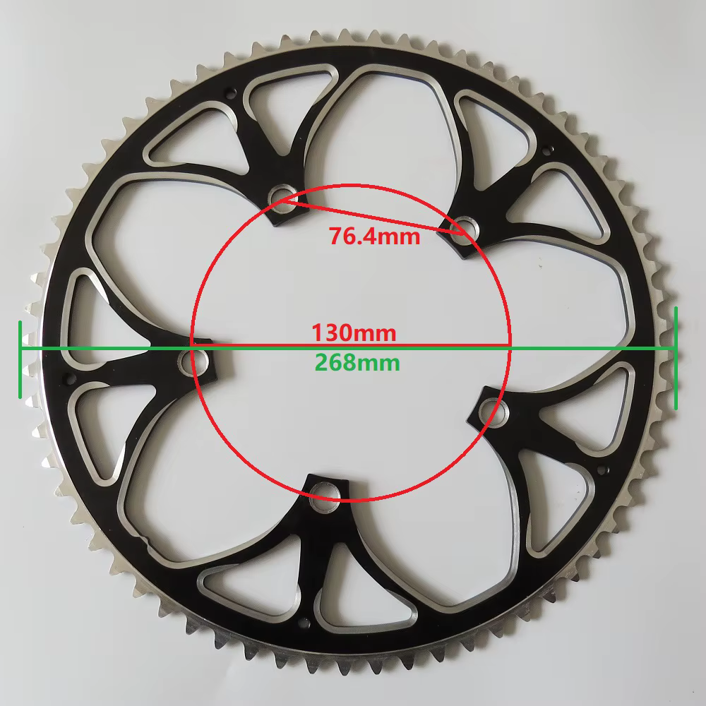 TRUYOU roue à chaîne 130 BCD 65T alliage d'aluminium CNC vélo de route plateau pédalier vélos pliants