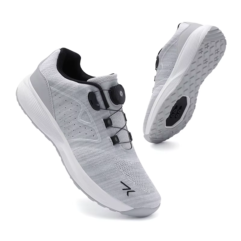 Chaussures de cyclisme pour homme à crampons pour pédale plate