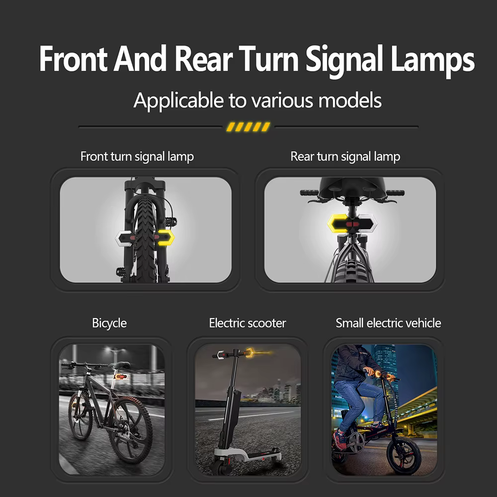 Feu de vélo LED avec télécommande sans fil