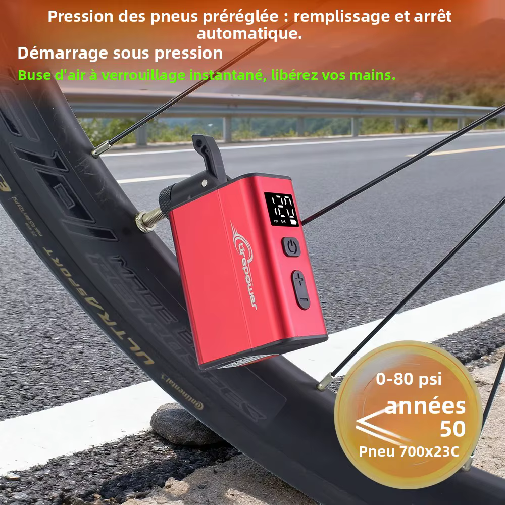Pompe à air pour vélo électrique