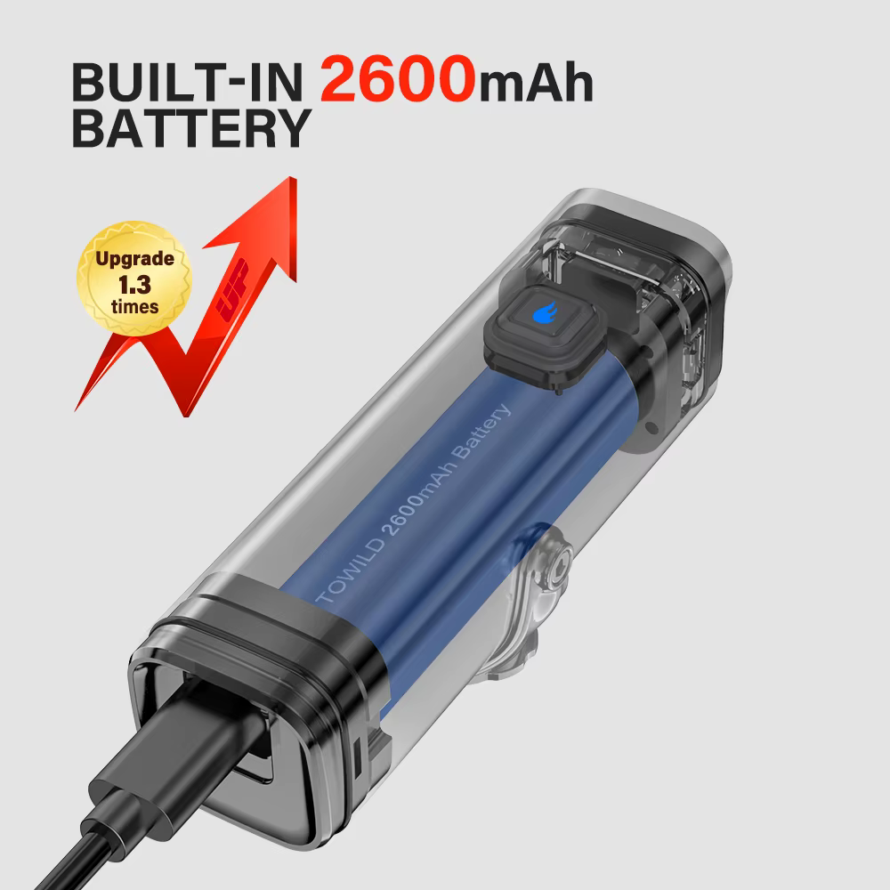TOWILD CL600S vélo lumière avant lampe 600 lumens USB Rechargeable LED 2600mAh