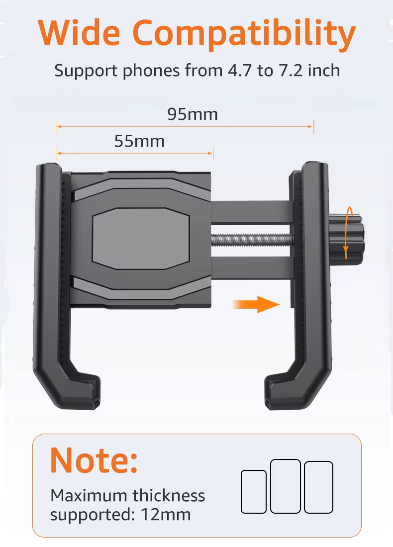 Support de téléphone portable pour guidon de vélo