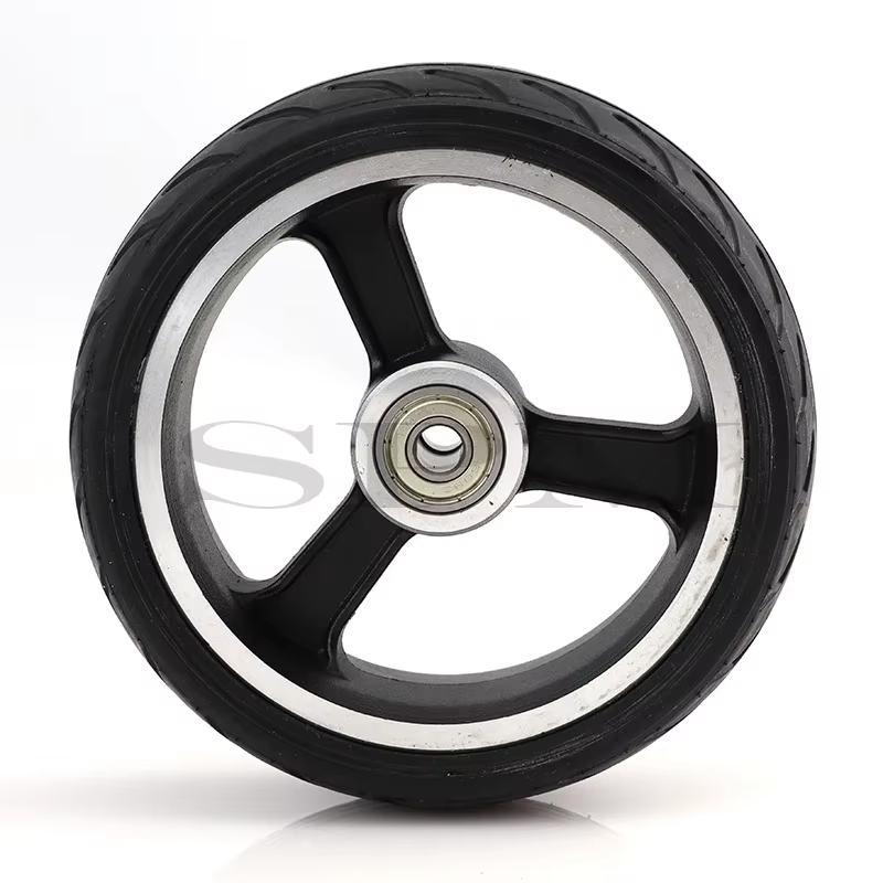 Roues Solides de Haute Qualité, 5 Pouces, Roue Rapide F0, Jackhot, Pneu Solide de Scooter en Fibre de Carbone Nes avec Jante en Alliage