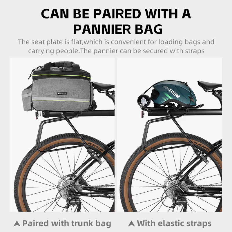 WEST BIKING – support de coffre de vélo en alliage d'aluminium à dégagement rapide