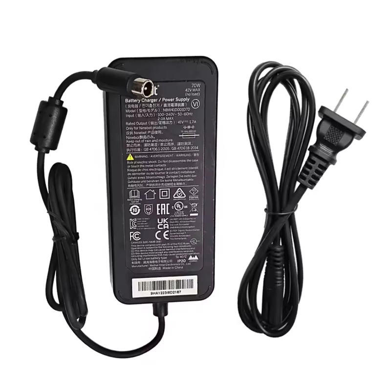 Chargeur d'origine 70W pour Scooter électrique Ninebot E3 E3 Plus E3 Pro