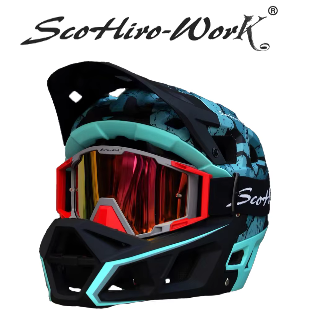 Casque intégral vtt descente Sports de plein air Motocross course