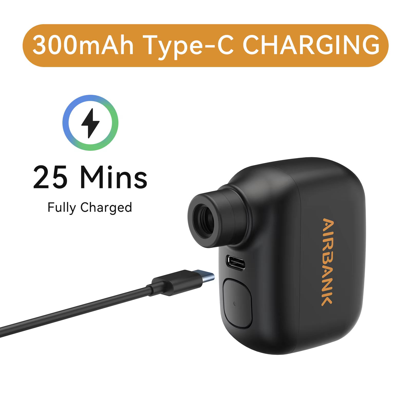AIRBANK Pocket SE Mini pompe électrique Portable pour vélo sans fil pneu Presta Schrader Valve