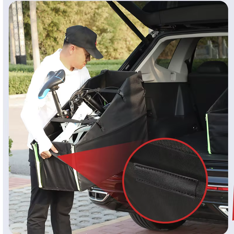 Boîte de rangement pliable et portable pour vélo Brompton