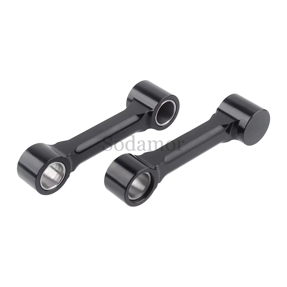 Support de montage de garde-boue avant en aluminium noir/Chrome