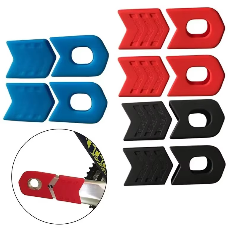 ENLEE 4 pièces/1 ensemble couvercle de protection de manivelle de VTT ensemble de manivelle de vélo vtt couvercle de bras de manivelle de protection accessoires de vélo universels