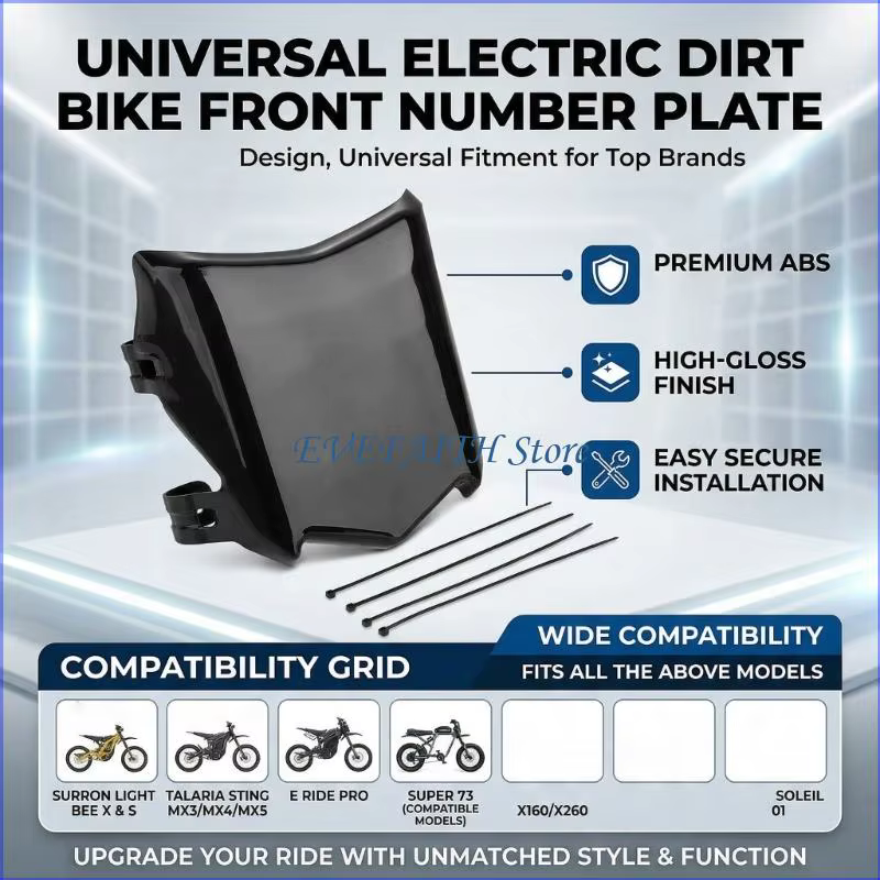 Plaque d'immatriculation vélo électrique 124B