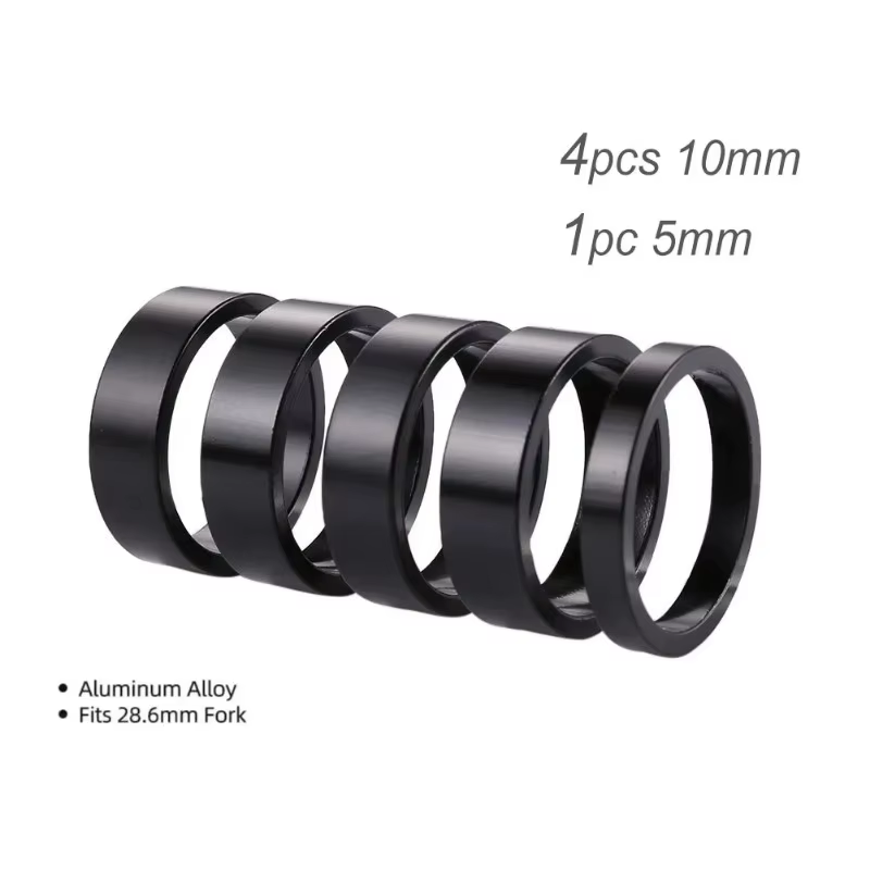 Entretoise de casque en alliage d'aluminium pour potence de vélo de 28