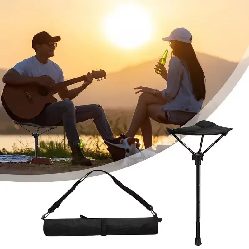 Chaise pliante rétractable à une jambe, tabouret de camping, chaise de randonnée en plein air, siège rapide pour le camping, la pêche, la randonnée, le jardinage