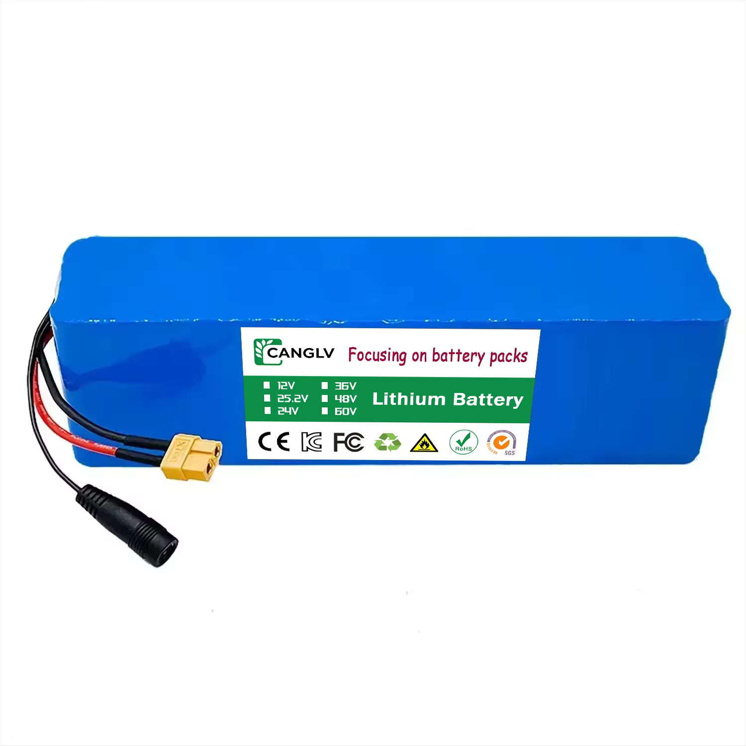 Batterie rechargeable haute capacité 48V 100Ah 13S3P 1000W BMS 54.6V pour vélo électrique et trottinette