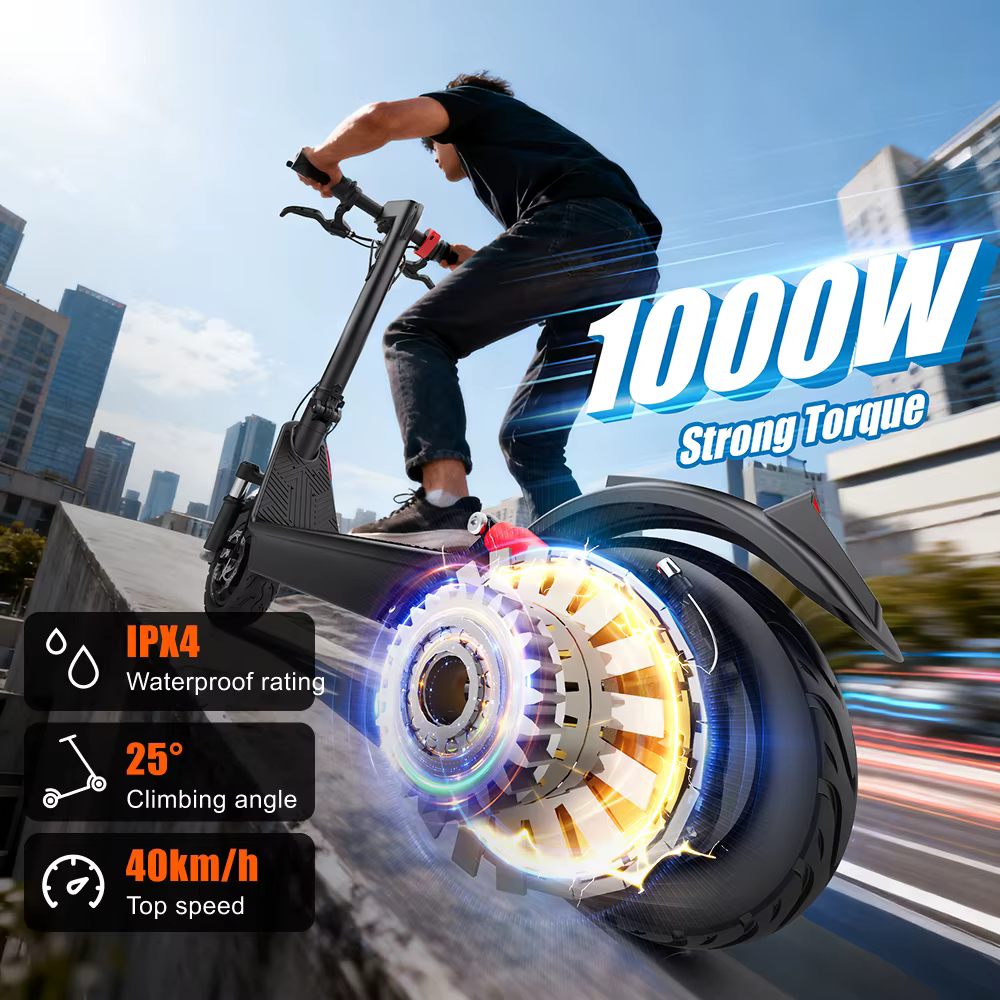 HX X9B scooter électrique 1000W 20AH 40 KM/H scooters électriques amortissement e