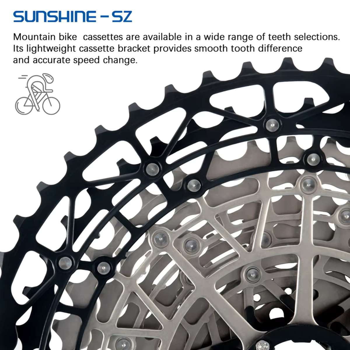 Sunshine vtt 11S Cassette vélo de montagne Ultra-léger 11V K7