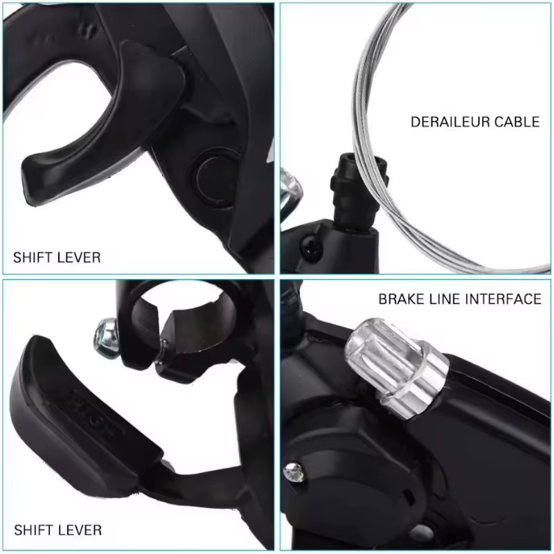 Leviers de frein avec câble de changement de vitesse pour vélo