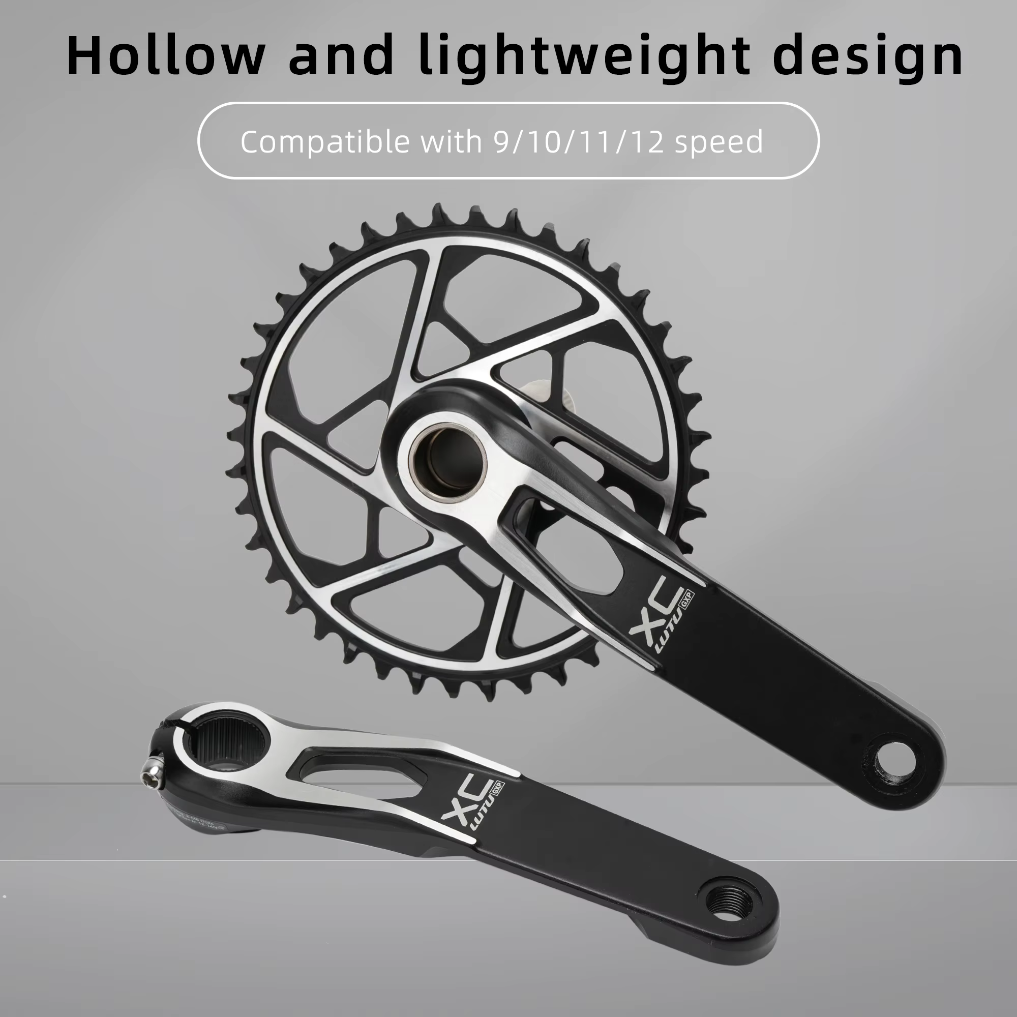Pédalier RGO XC MTB 170/175 mm 30-42T 104BCD en alliage d'aluminium T6 forgé pour VTT et vélo de gravier